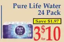 Market Basket Pure Life Water offer
