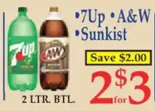 Market Basket 7up A&W Sunkist offer
