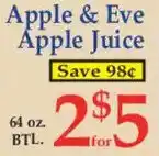 Market Basket Apple & Eve Apple Juice offer