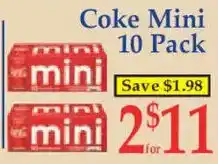 Market Basket Coke Mini offer
