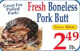 Market Basket Fresh Boneless Pork Butt offer