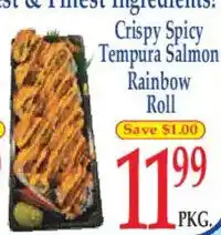 Market Basket Crispy Spicy Tempura Salmon Rainbow Roll offer