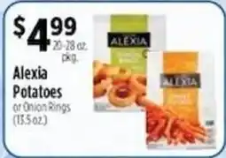 Pioneer Supermarkets Alexia Potatoes or Onion Rings offer