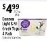 Pioneer Supermarkets Dannon light & fit greek yogurt offer