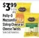 Pioneer Supermarkets Polly-O Mozzarella String Cheese or Cheese Twists offer