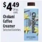 Pioneer Supermarkets Chobani coffee creamer offer