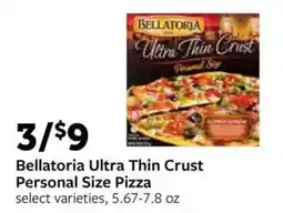 Fareway Bellatoria Ultra Thin Crust Personal Size Pizza offer