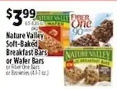 Nature Valley Soft-Baked Breakfast Bars or Wafer Bars or Fiber One Bars or Brownies