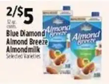 Pioneer Supermarkets Blue Diamond Almond Breeze Almondmilk offer