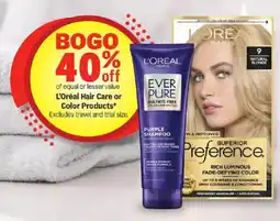Meijer L'oreal Hair Care or Color Products offer