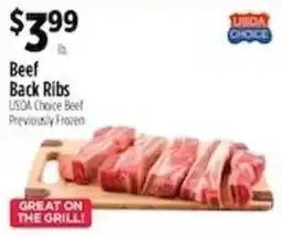 Pioneer Supermarkets Usda Choice Beef Back Ribs offer