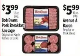 Pioneer Supermarkets Bob Evans Pork Breakfast Sausage offer