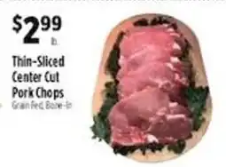 Pioneer Supermarkets Thin-Sliced Center Cut Pork Chops offer