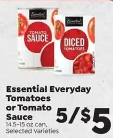 Sentry Essential Everyday Tomatoes or Tomato Sauce offer