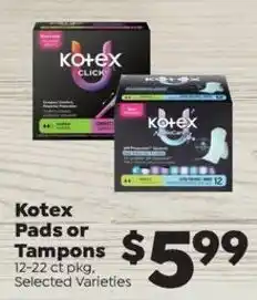 Sentry Kotex Pads or Tampons offer