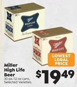 Sentry Miller High Life Beer offer