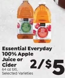Sentry Essential Everyday 100% Apple Juice or Cider offer