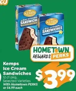 Sentry Kemps ice cream sandwiches offer