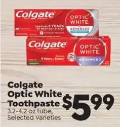 Sentry Colgate Optic White Toothpaste offer