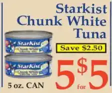 Market Basket Starkist chunk white tuna offer