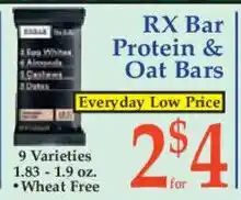 Market Basket Rx bar protein & oat bars offer