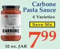 Market Basket Carbone pasta sauce offer