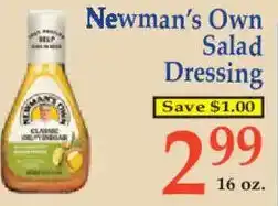Market Basket Newman's Own Salad Dressing offer