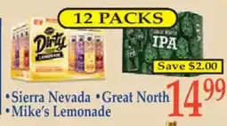 Market Basket Sierra Nevada • Great North • Mike's Lemonade offer