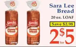 Market Basket Sara Lee Bread offer