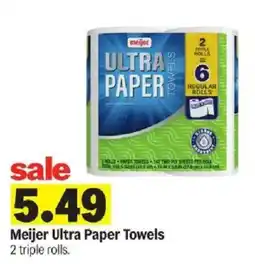 Meijer Meijer Ultra Paper Towels offer