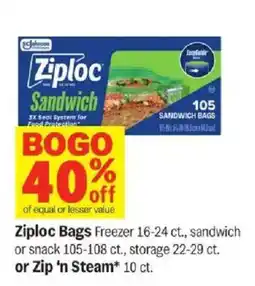 Meijer Ziploc bags offer