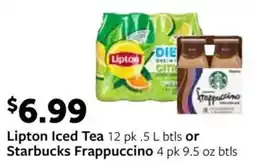 Fareway Lipton Iced Tea or Starbucks Frappuccino offer