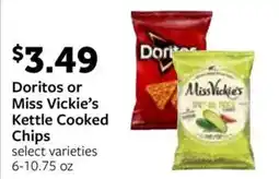 Fareway Doritos or Miss Vickie's Kettle Cooked Chips offer