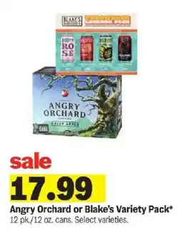 Meijer Angry Orchard or Blake's Variety Pack offer