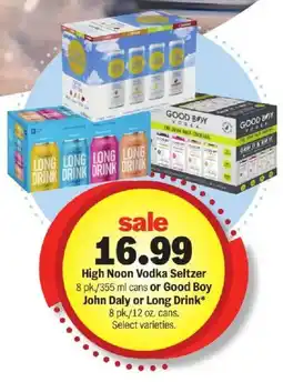 Meijer High Noon Vodka Seltzer or Good Boy John Daly or Long Drink offer
