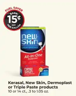 Hy-Vee Kerasal, New Skin, Dermoplast or Triple Paste products offer