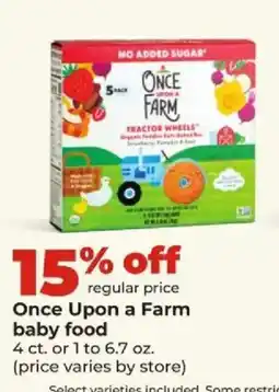 Hy-Vee Once Upon a Farm baby food offer
