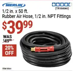 Harbor Freight Tools Merlin rubber air hose offer