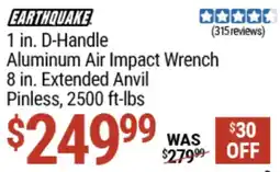 Harbor Freight Tools Earthquake 1 in. D-Handle Aluminum Air Impact Wrench offer