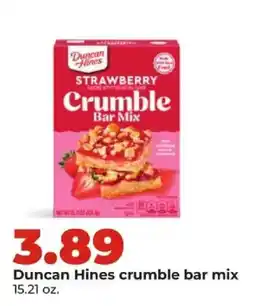 Hy-Vee Duncan Hines crumble bar mix offer
