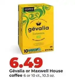 Hy-Vee Gévalia or Maxwell House coffee offer
