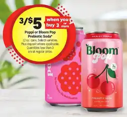 Meijer PoppI or Bloom Pop Prebiotic Soda offer