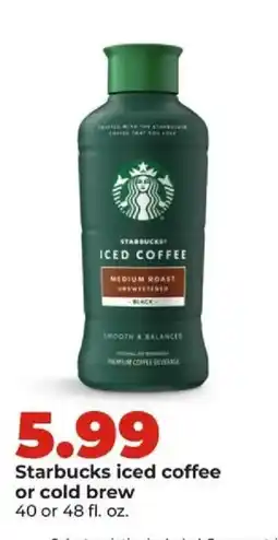 Hy-Vee Starbucks iced coffee or cold brew offer