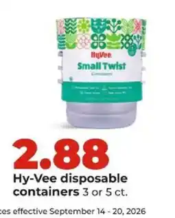 Hy-Vee Hy-Vee disposable containers offer