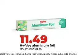 Hy-Vee Hy-Vee aluminum foil offer