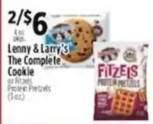 Pioneer Supermarkets Lenny & Larry's The Complete Cookie or Fitz's Protein Pretzels offer