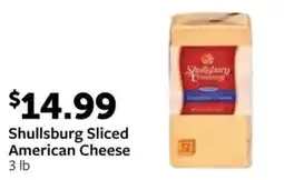 Fareway Shullsburg sliced american cheese offer