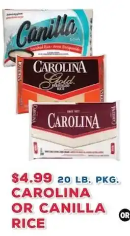 Pioneer Supermarkets Carolina or Canilla rice offer