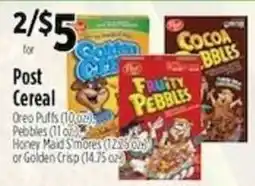 Pioneer Supermarkets Post Cereal offer
