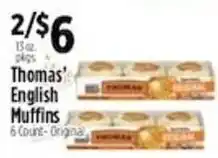 Pioneer Supermarkets Thomas' English Muffins offer